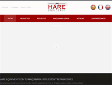 Tablet Screenshot of hare-equipment.com